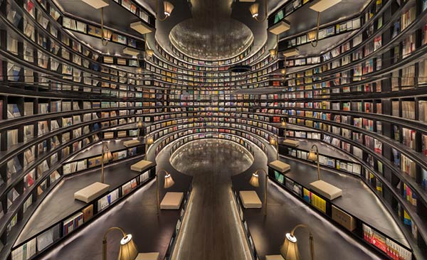 la librairie sans fin d'Hangzhou, en Chine